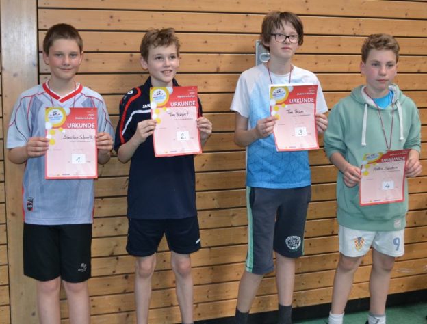 Sebastian Schunke belegt 1. Platz beim Bezirksentscheid der Mini-Meisterschaften in Treuchtlingen