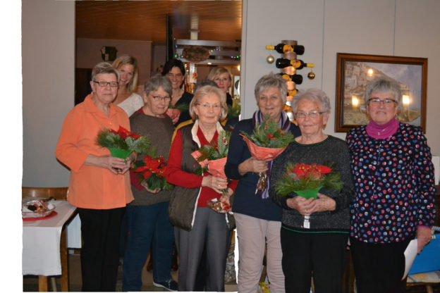Ehrungen auf Weihnachtsfeier Gymnastik 2018