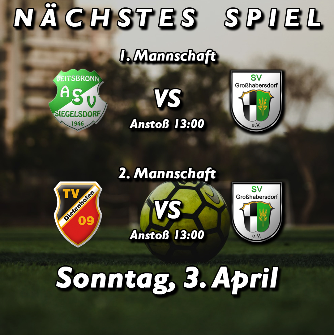 Vollmannschaftsspiele vs. ASV Veitsbronn-Siegelsdorf 2 & TV Dietenhofen 2