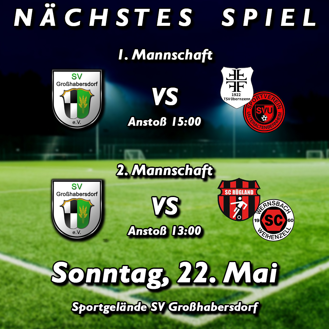 Vollmannschaftsspiele vs. SG Obernzenn/Unteraltenbernheim & SG Rügland/Wernsbach/Weihenzell