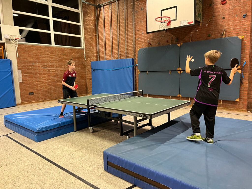 Tischtennis letztes Jugendtraining in 2023